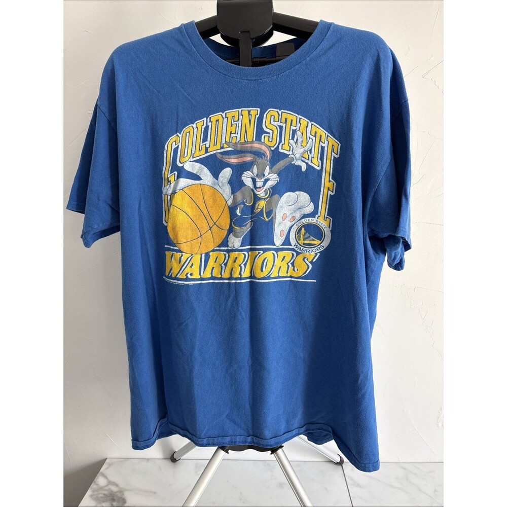 Y2K Era Junk Food Tee Featuring Bugs Bunny and Golden State Warriors